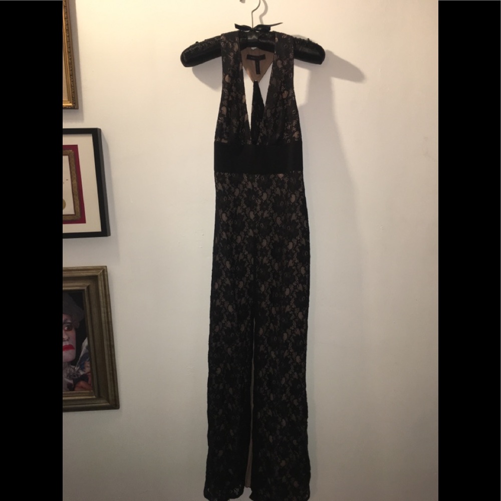 BCBG Serafina black lace dress